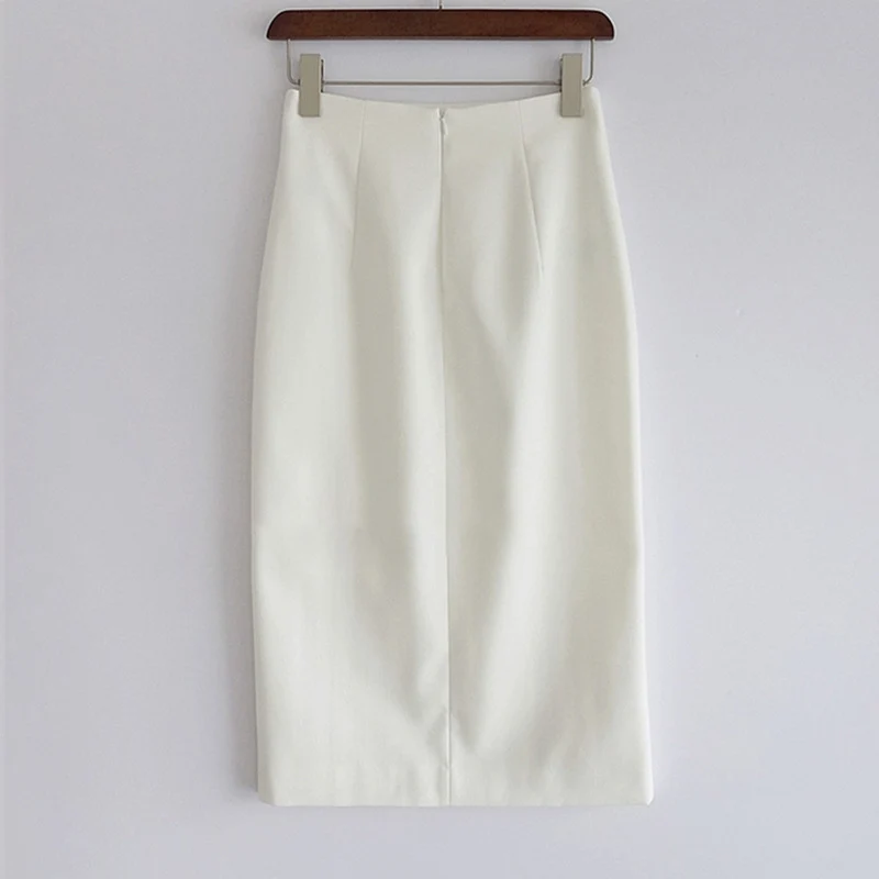 Damen Eleganter Bleistiftrock mit seitlichem Schlitz und feinem Stoff Nord Taschen