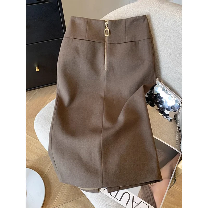 Damen Eleganter Bleistiftrock mit Reißverschluss Nord Taschen