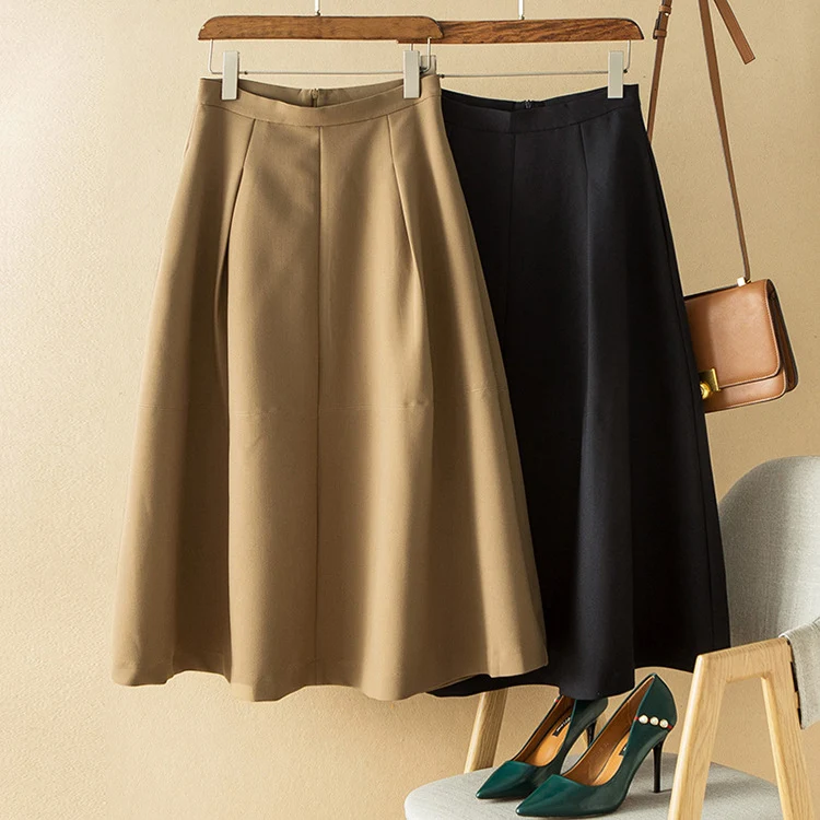 Damen Eleganter Midirock mit Falten Nord Taschen