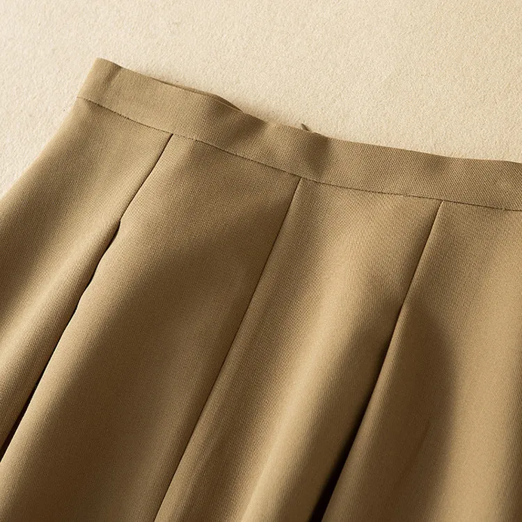 Damen Eleganter Midirock mit Falten Nord Taschen