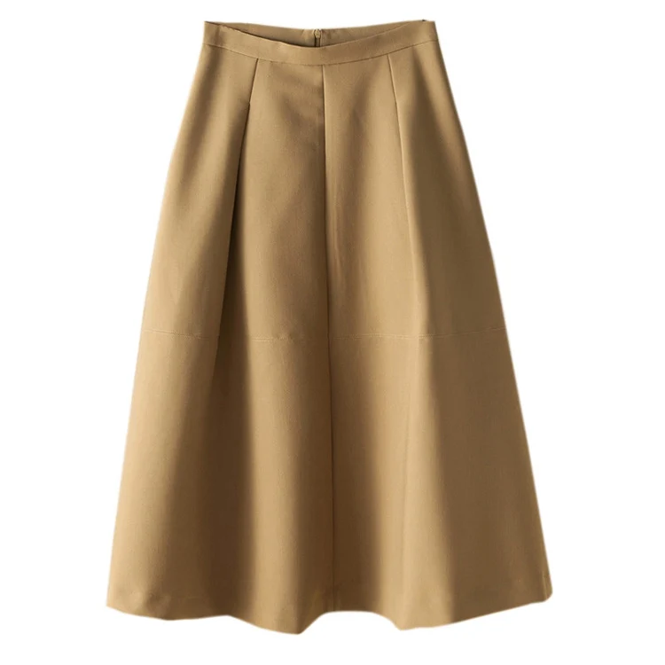 Damen Eleganter Midirock mit Falten Nord Taschen