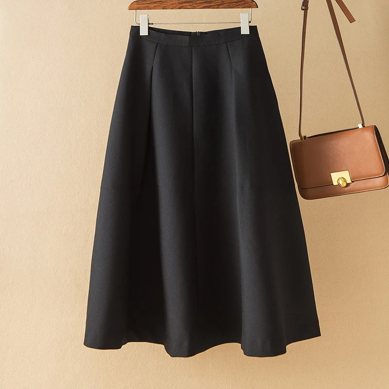 Damen Eleganter Midirock mit Falten Nord Taschen