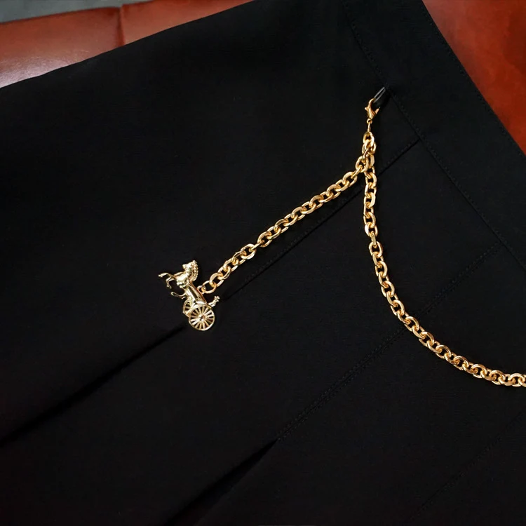 Damen Eleganter Midirock mit einzigartigem Kettendetail Nord Taschen