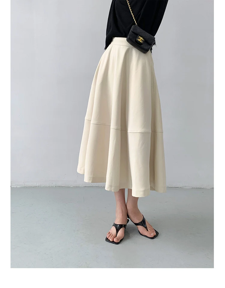 Damen Eleganter Midirock aus luftiger Baumwolle Nord Taschen