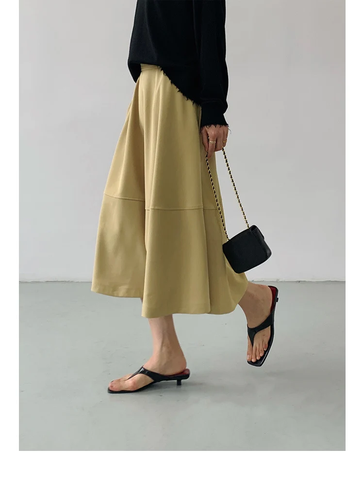 Damen Eleganter Midirock aus luftiger Baumwolle Nord Taschen
