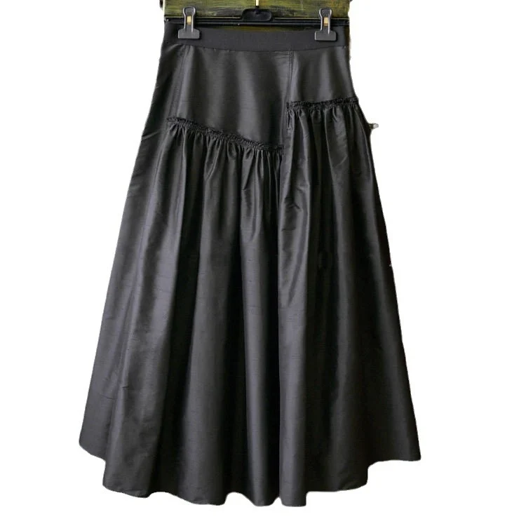 Damen Eleganter Midi-Rock mit schönem Taillenzug Nord Taschen