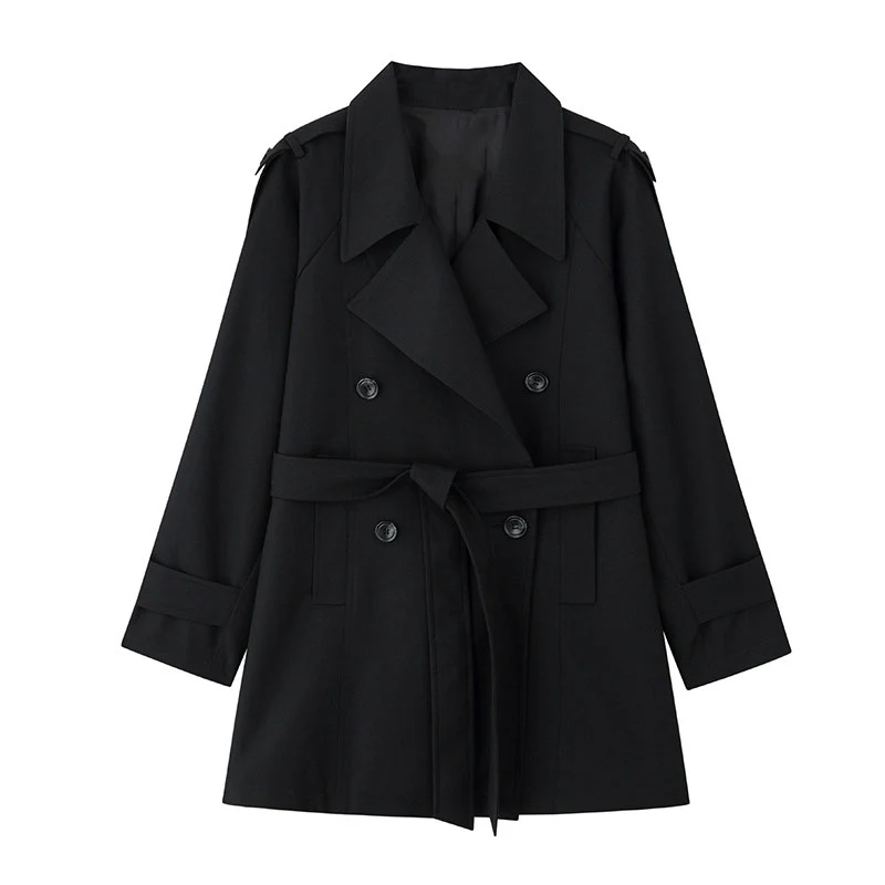 Damen Eleganter Trenchcoat mit Taillengürtel Nord Taschen