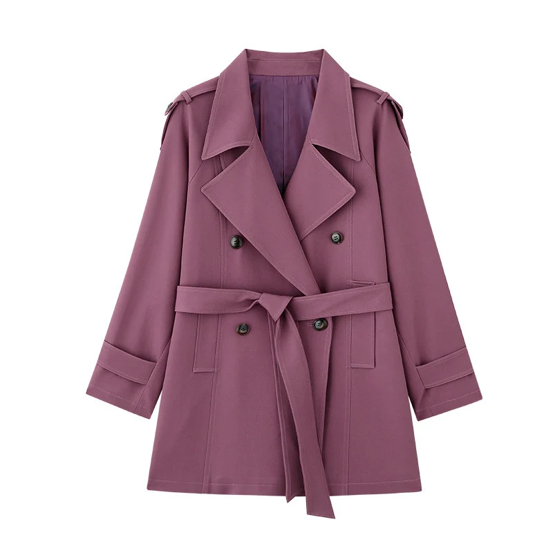 Damen Eleganter Trenchcoat mit Taillengürtel Nord Taschen