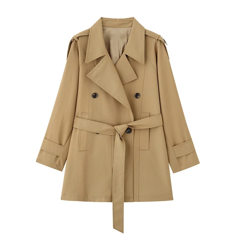 Damen Eleganter Trenchcoat mit Taillengürtel Nord Taschen