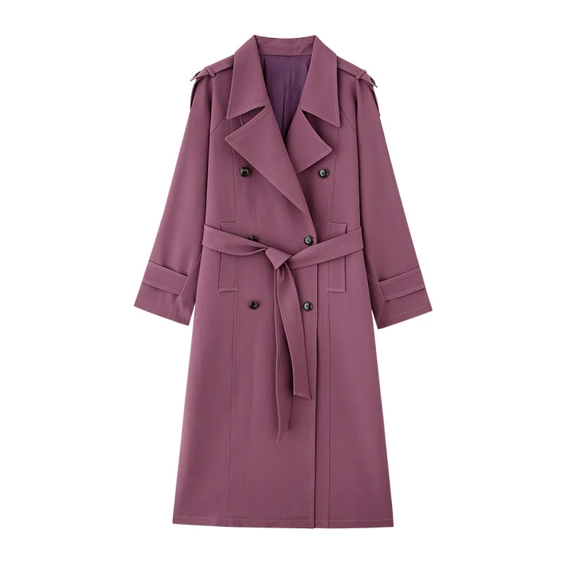 Damen Eleganter Trenchcoat mit Taillengürtel Nord Taschen