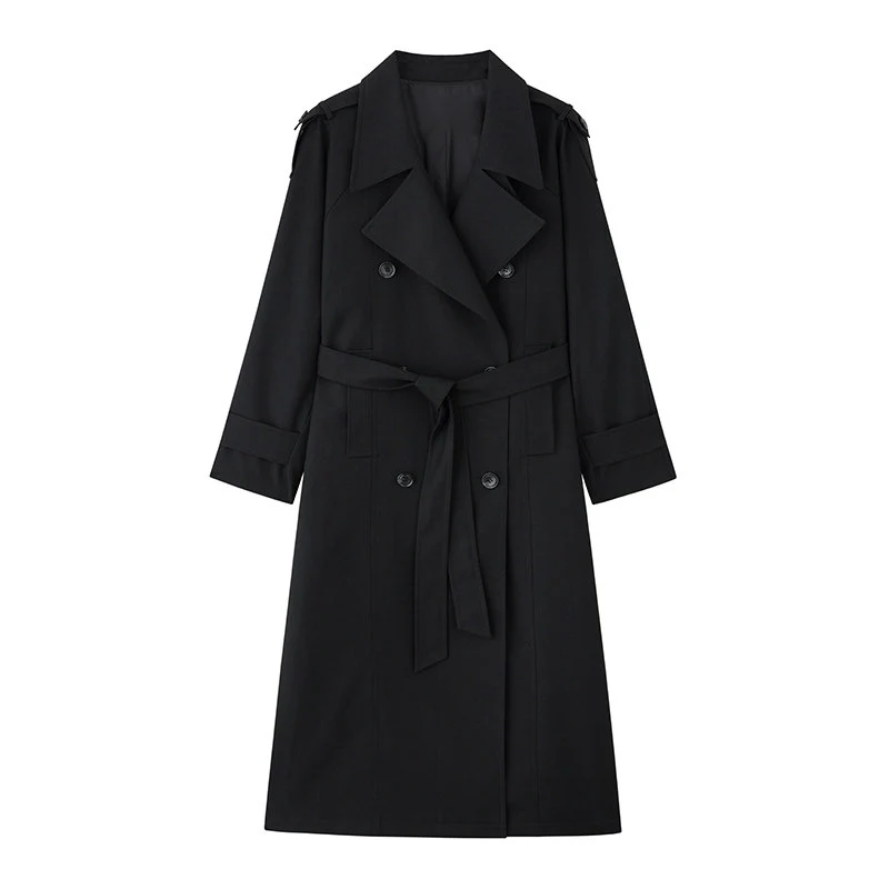 Damen Eleganter Trenchcoat mit Taillengürtel Nord Taschen