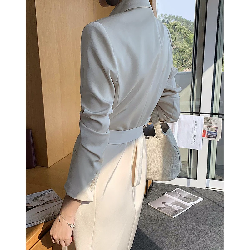 Damen Eleganter Blazer-Rock-Kleid Nord Taschen