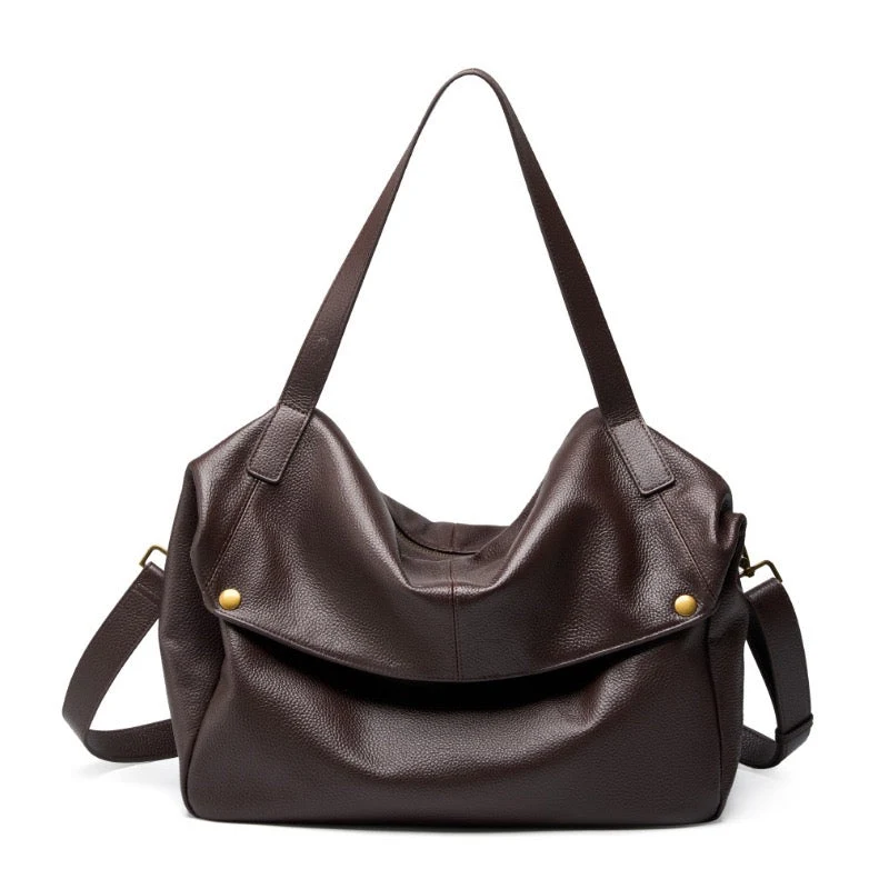 Nord Taschen | Große Leder Hobo-Tasche, Übergroße Schultertasche für Damen mit Umhängegurt und Fronttasche