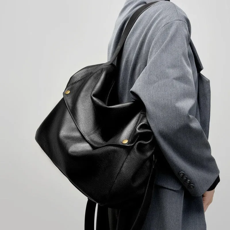 Nord Taschen | Große Leder Hobo-Tasche, Übergroße Schultertasche für Damen mit Umhängegurt und Fronttasche