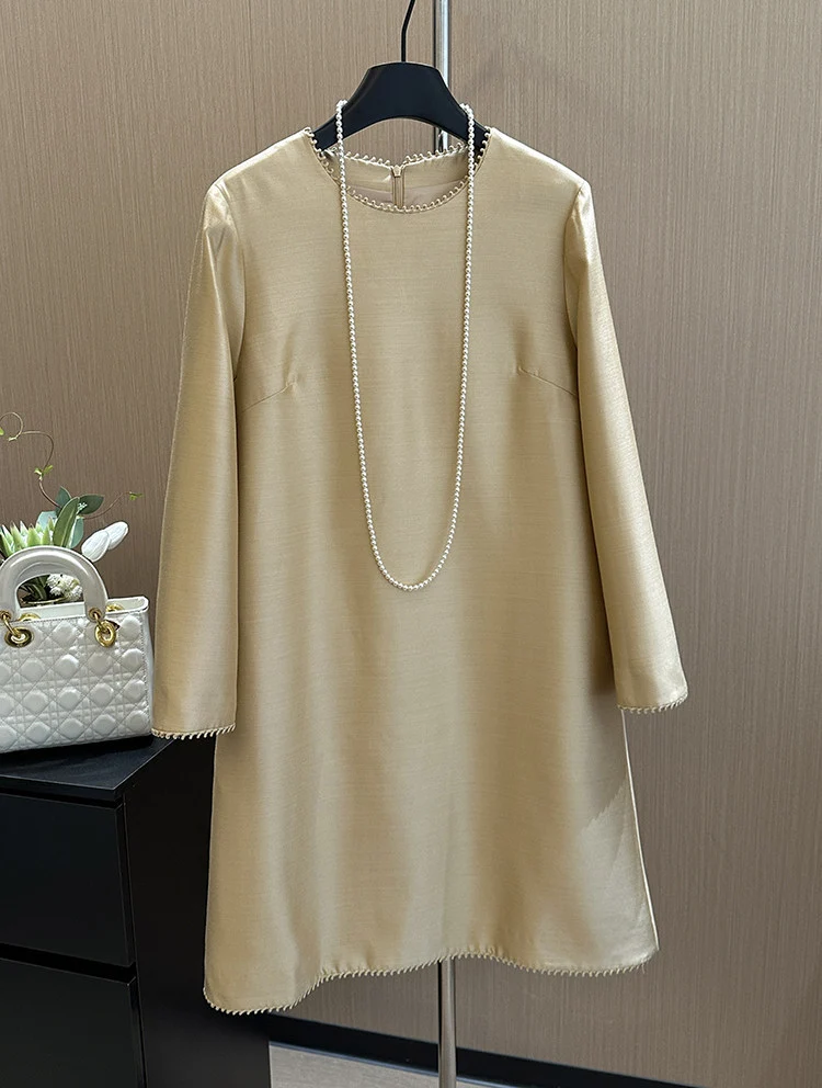 Damen Elegantes Drape Kleid Nord Taschen