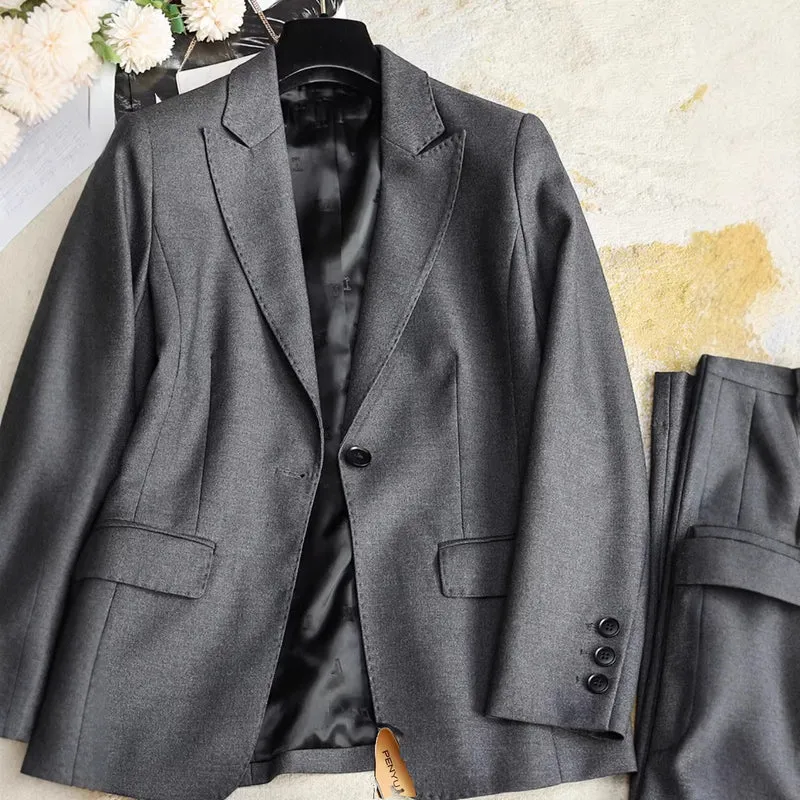 Damen Elegantes Blazer- und Hosen-Set Nord Taschen