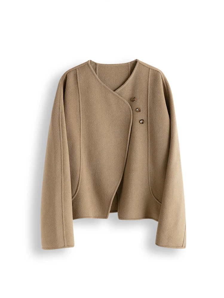 Damen Elegante und gemütliche Jacke mit asymmetrischem Schnitt Nord Taschen