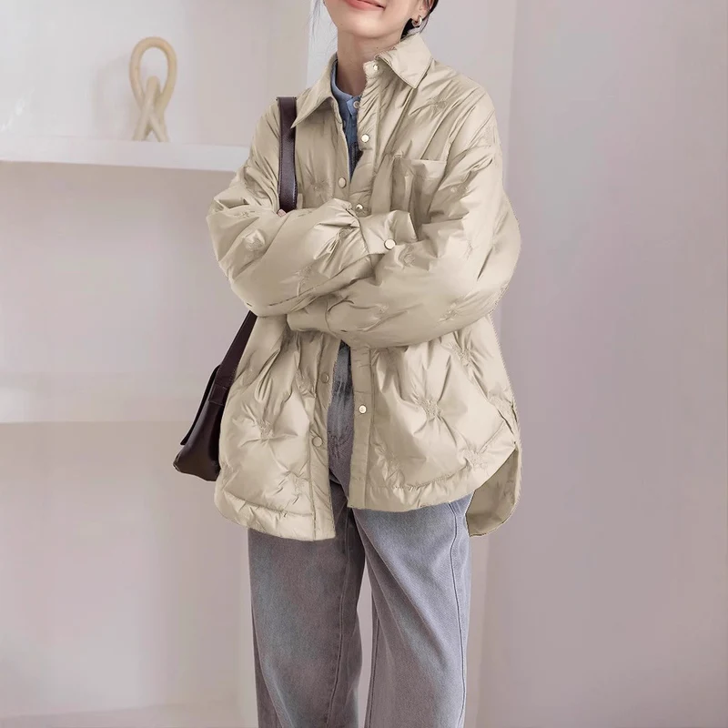 Damen elegante und gefütterte Übergangsjacke Nord Taschen
