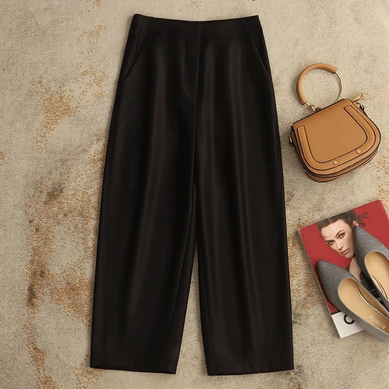 Damen Elegante und fließende Palazzo-Hose Nord Taschen