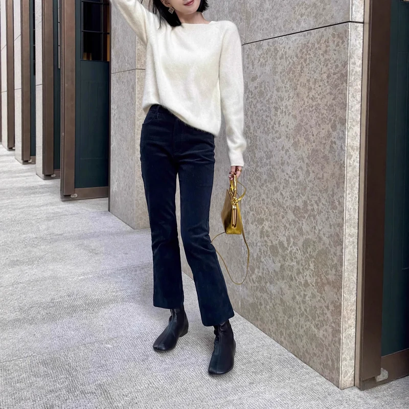 Damen Elegante, hochwertige Strickpullover Nord Taschen