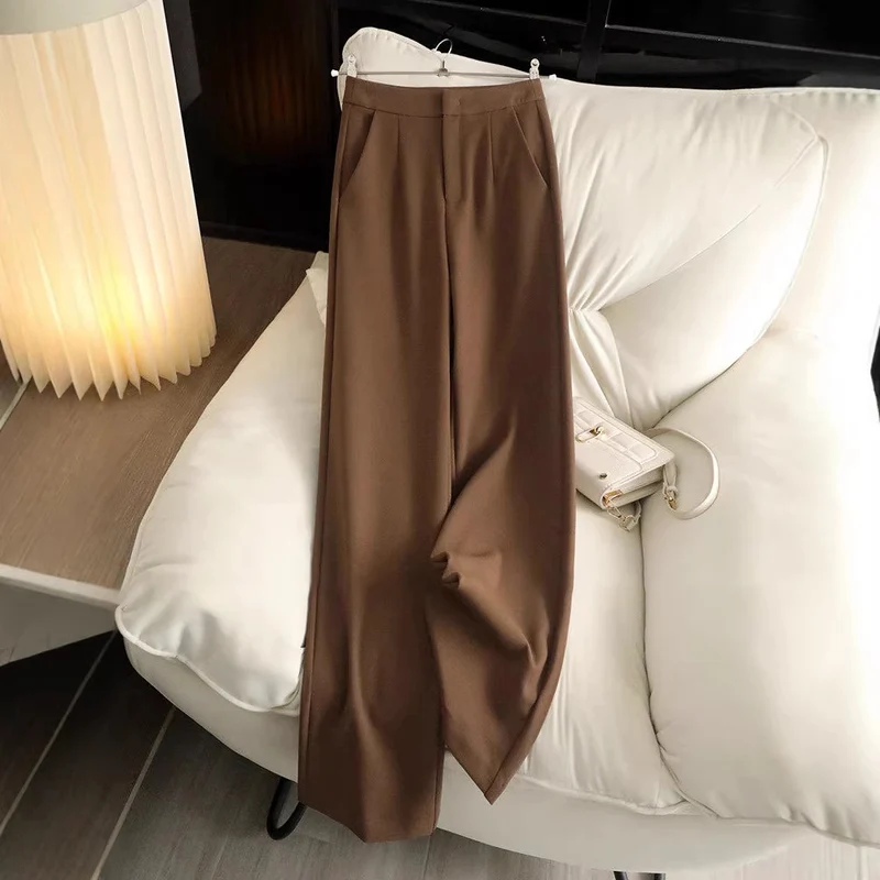 Damen Elegante hochtaillierte Stoffhose Nord Taschen