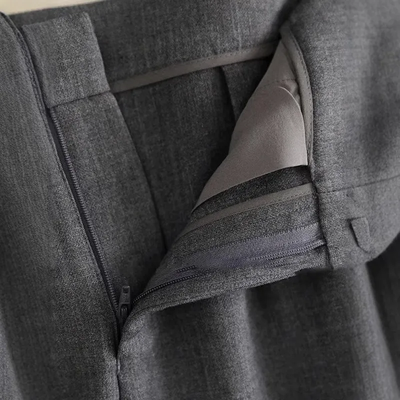 Damen Elegante hochtaillierte Stoffhose Nord Taschen