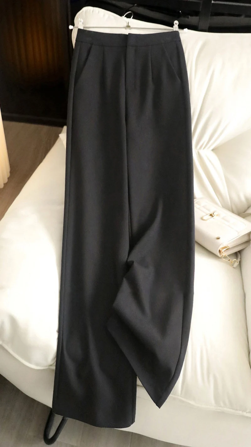 Damen Elegante hochtaillierte Stoffhose Nord Taschen