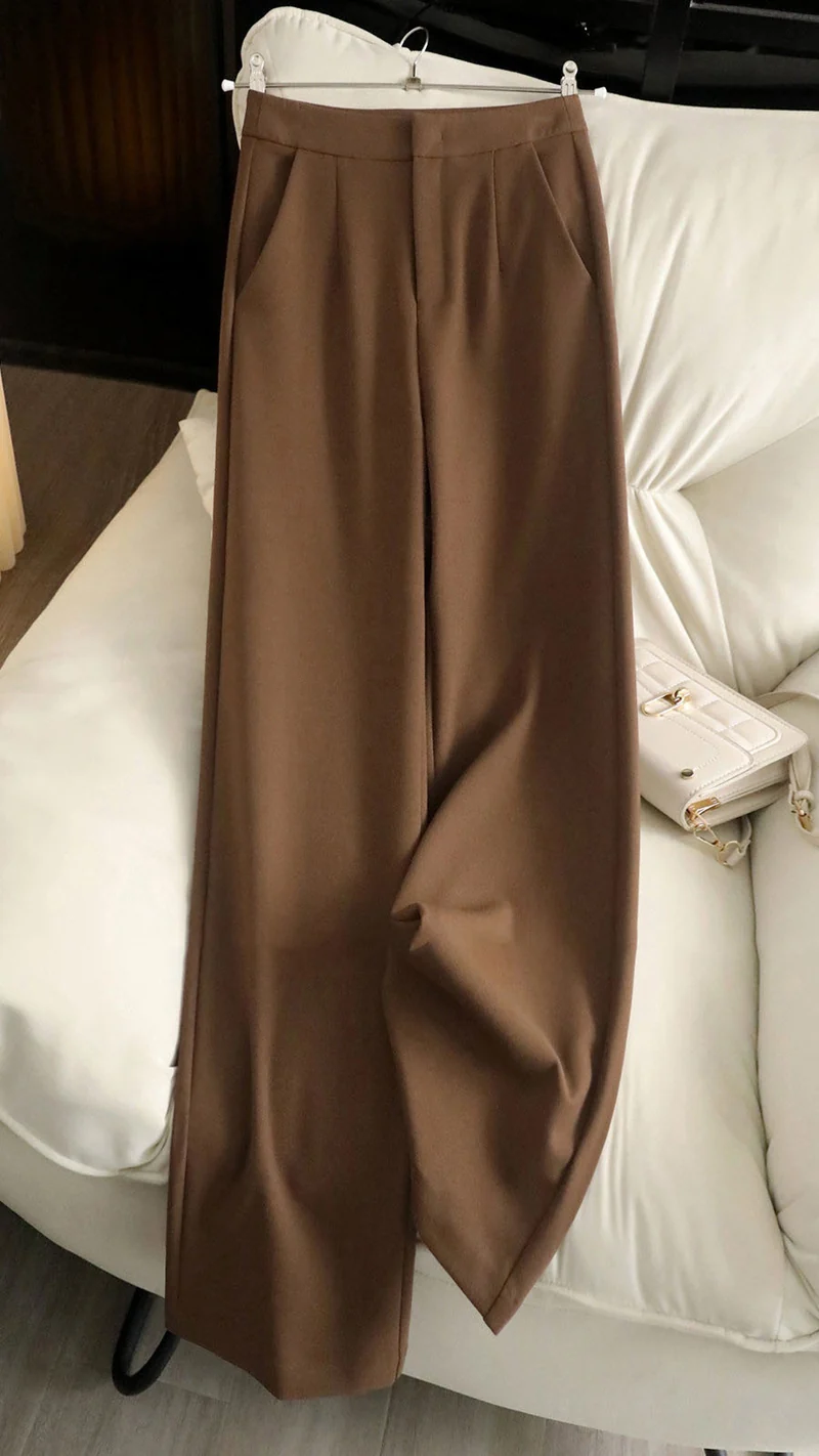Damen Elegante hochtaillierte Stoffhose Nord Taschen