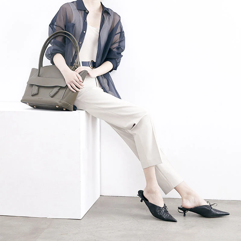 Damen Elegante Hochtaillierte Anzughose Nord Taschen