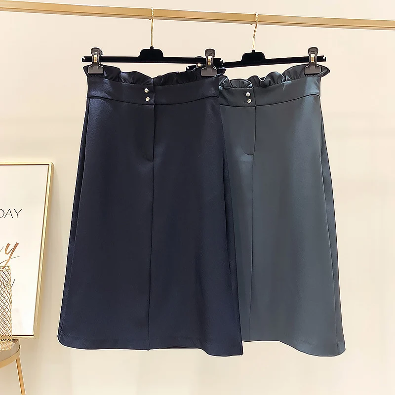 Damen Eleganter Midi-Rock mit Falten-Design Nord Taschen