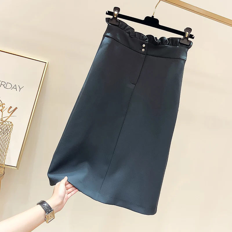 Damen Eleganter Midi-Rock mit Falten-Design Nord Taschen