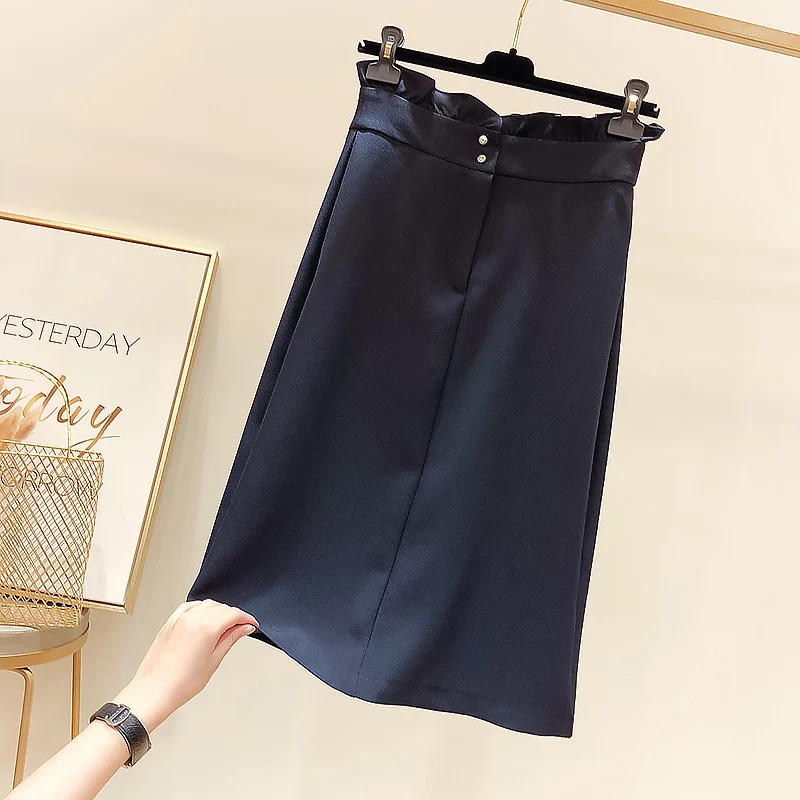 Damen Eleganter Midi-Rock mit Falten-Design Nord Taschen
