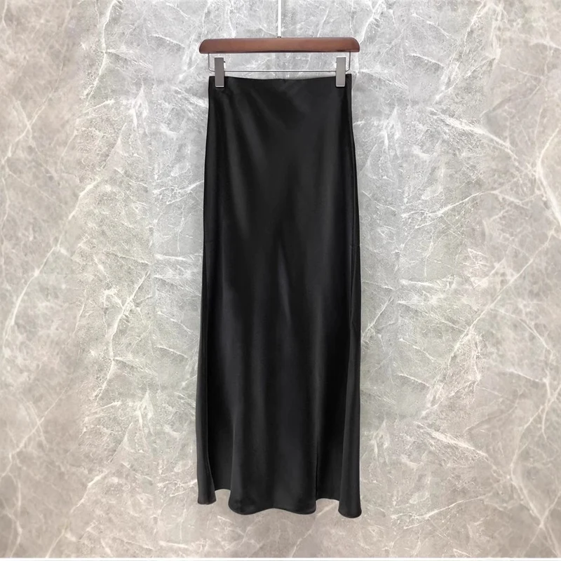Damen Eleganter Midi-Rock aus hochwertigem Satin Nord Taschen