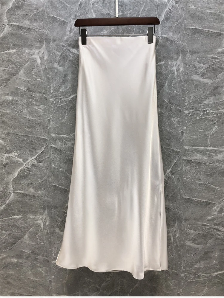 Damen Eleganter Midi-Rock aus hochwertigem Satin Nord Taschen