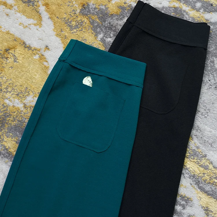 Damen Eleganter Maxirock mit vorderer Schlitzdetail Nord Taschen