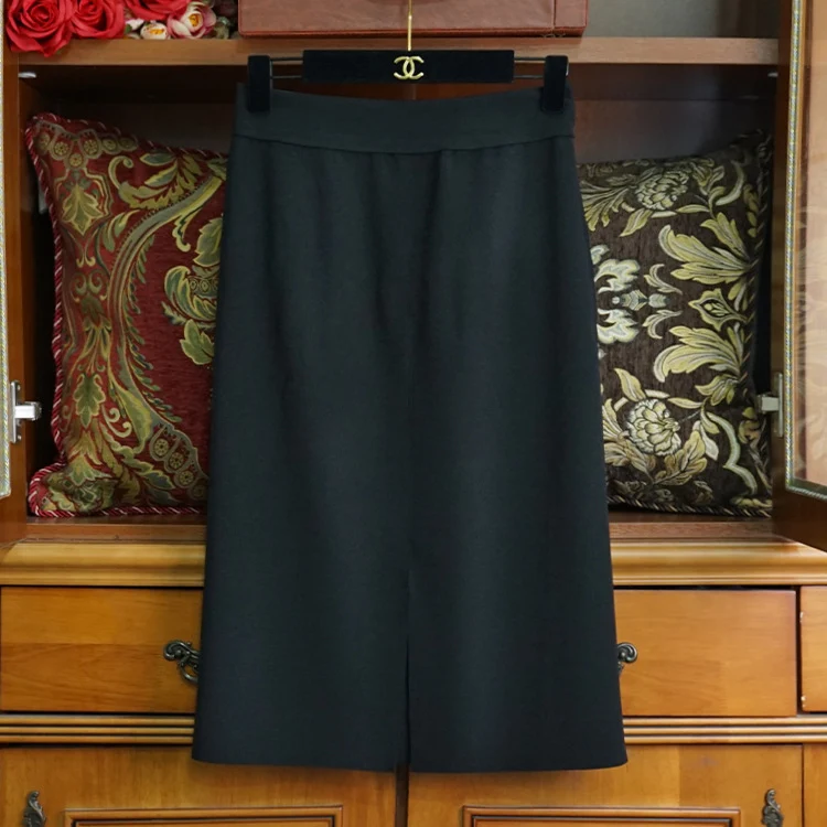 Damen Eleganter Maxirock mit vorderer Schlitzdetail Nord Taschen