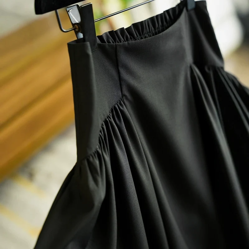 Damen Eleganter Maxirock mit Taillengürtel Nord Taschen