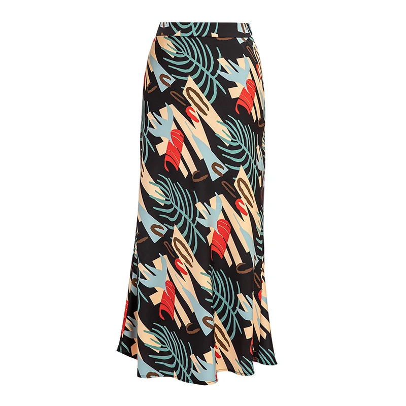 Damen Eleganter Maxirock mit kreativem Muster Nord Taschen