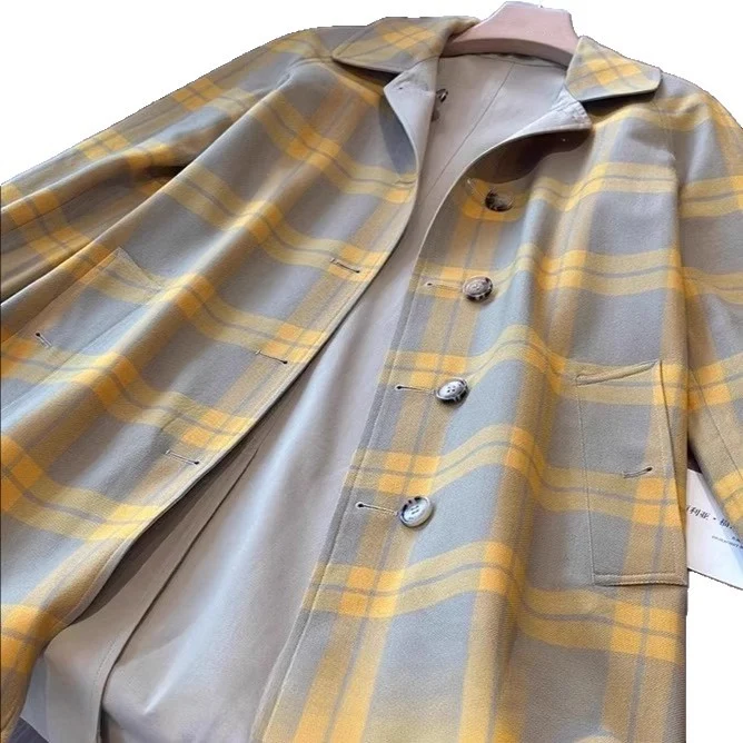 Damen Eleganter Trenchcoat mit doppelter Knopfleiste aus hochwertigem Material Nord Taschen