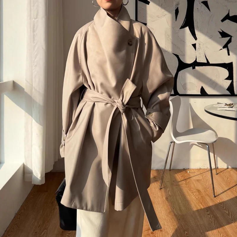 Damen Eleganter Trenchcoat aus hochwertigem Material Nord Taschen