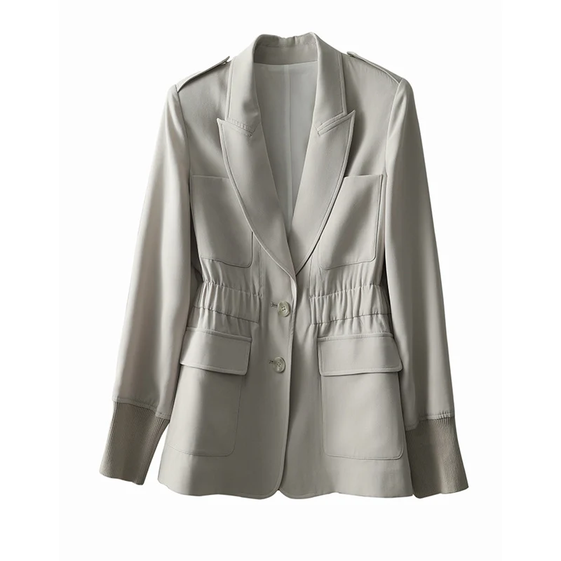 Damen Eleganter Tailored Blazer mit Taschen Nord Taschen