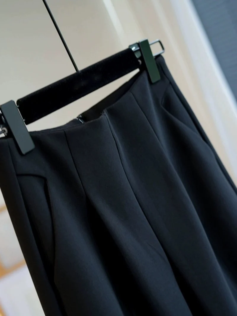 Damen Elegante Hoch taillierte Stoffhose Nord Taschen