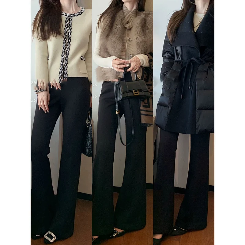 Damen Elegante Flared Hose Nord Taschen