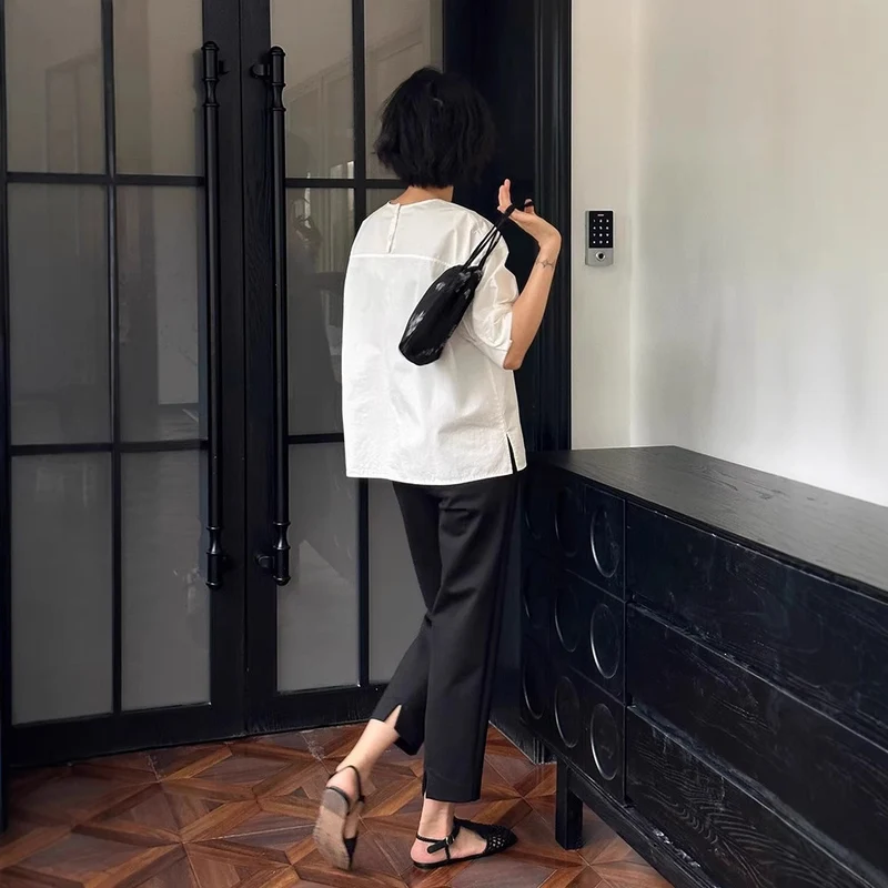 Damen elegante Culotte mit modischem Schlitz Nord Taschen