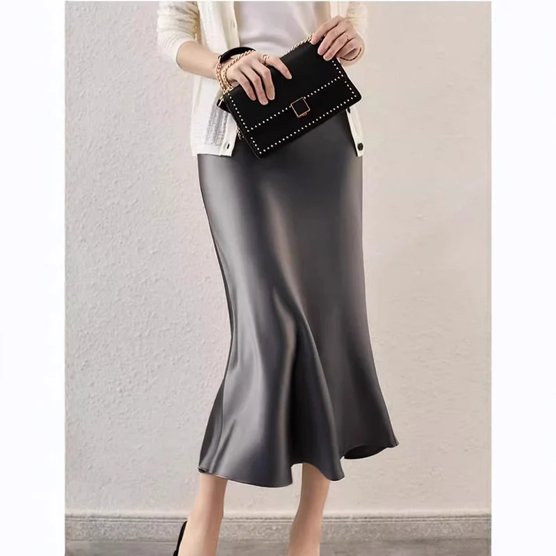 Damen Eleganter Maxirock mit fließendem Schnitt Nord Taschen