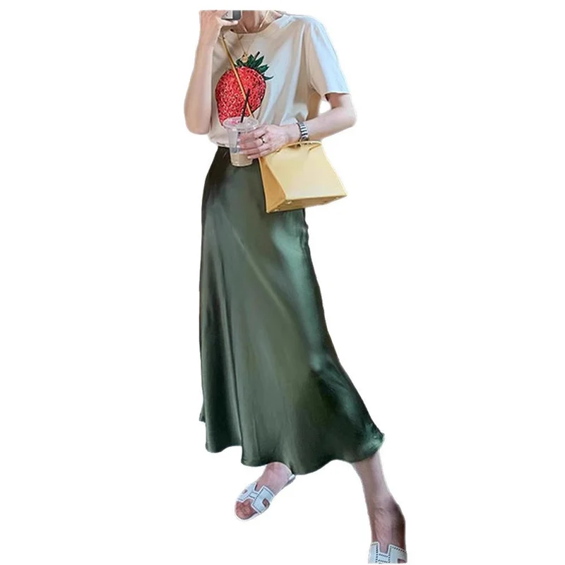 Damen Eleganter Maxirock mit fließendem Schnitt Nord Taschen