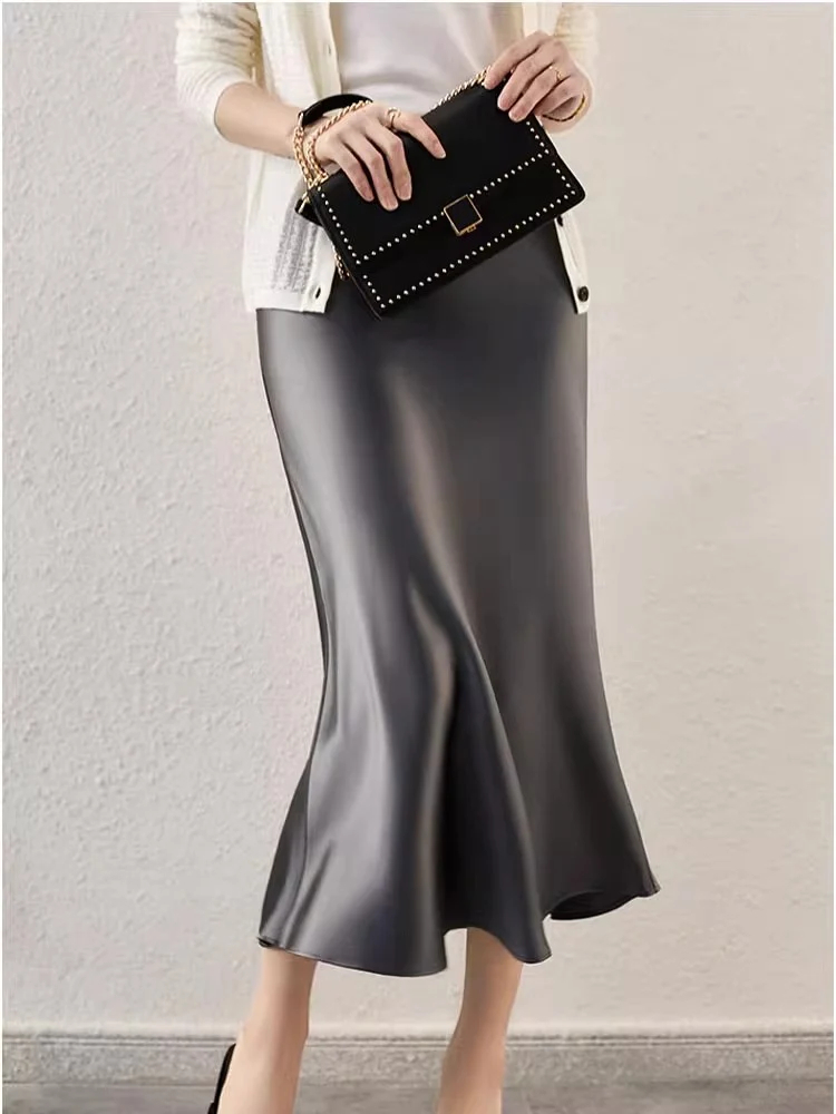 Damen Eleganter Maxirock mit fließendem Schnitt Nord Taschen