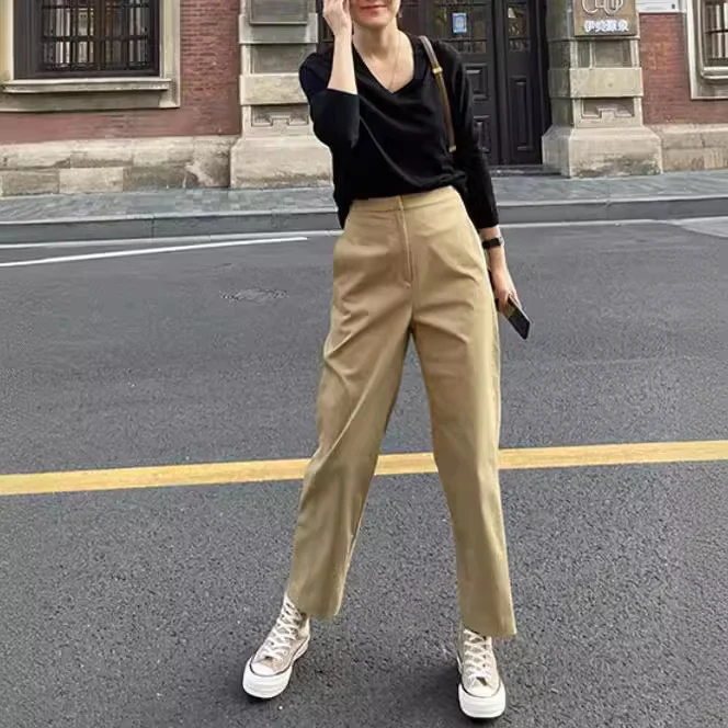 Damen Bequeme und elegante Chino-Hose Nord Taschen