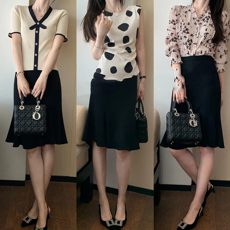 Damen Eleganter Stufenrock Nord Taschen