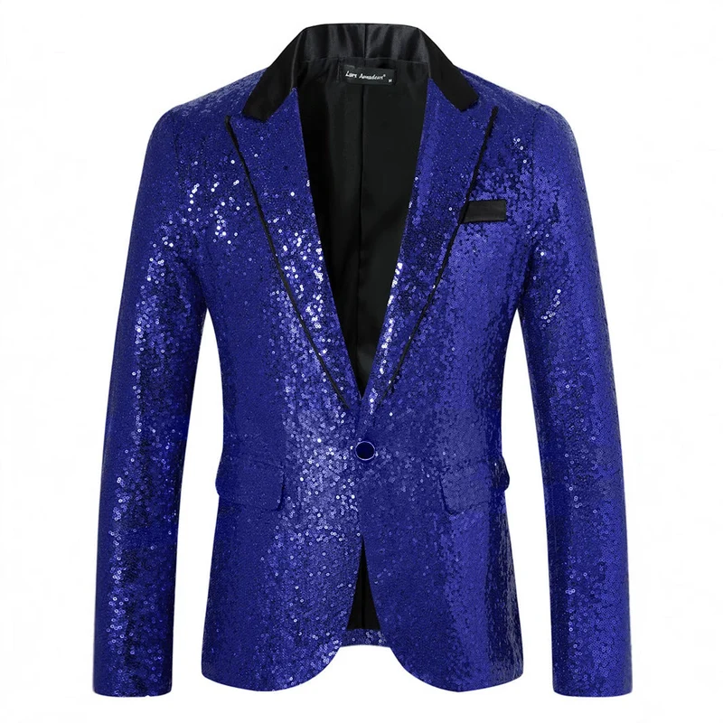 Herren Glamouröser Paillettenblazer